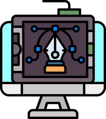 Bilgisayar web simge vektör çizim