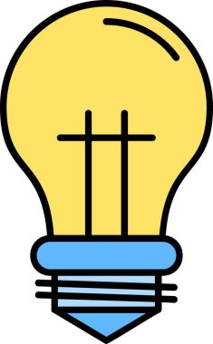 Ampul. Web simgesi basit illüstrasyon