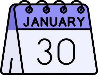 Tek bir takvim simgesinde 10 Ocak tarihi