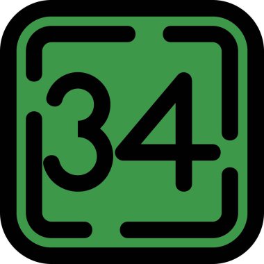 Moda biçimi izole edilmiş arkaplanda 4. Takvim simgesi