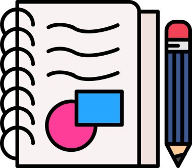 kalem yazma kağıt simgesi - taslak biçimi