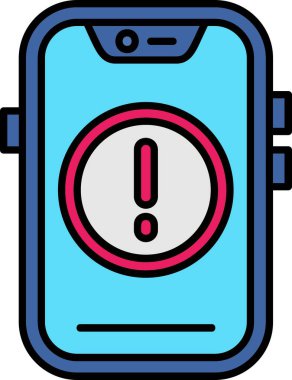 Akıllı telefon simgesi renk ana hatları vektörü