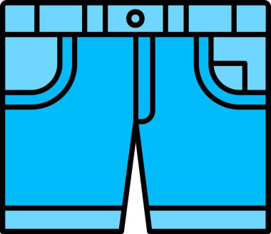 Elbise moda pantolon simgesi - taslak biçimi