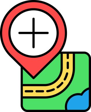 güzergah haritası simgesi - taslak biçimi