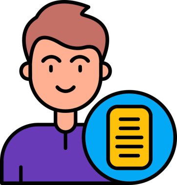 kitap öğrenme adam simgesi