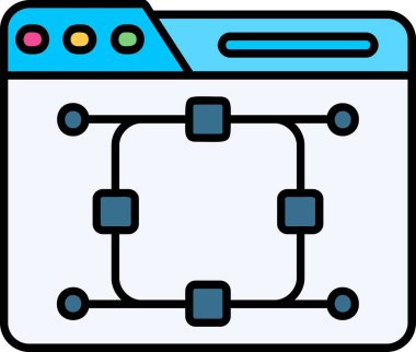 şebeke. Web simgesi basit illüstrasyon