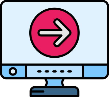 Bilgisayar. Web simgesi basit illüstrasyon