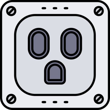 soket simgesi, vektör illüstrasyonu