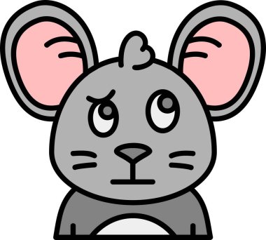 şirin fare başı, vektör çizimi