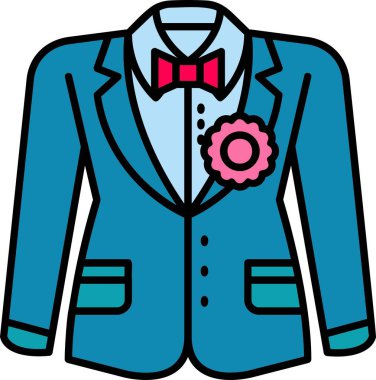 Ceket kravatı. Web simgesi