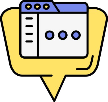 Sohbet iletişim simgesi - özet biçimi