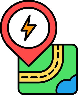 konum simgesi, vektör çizimi