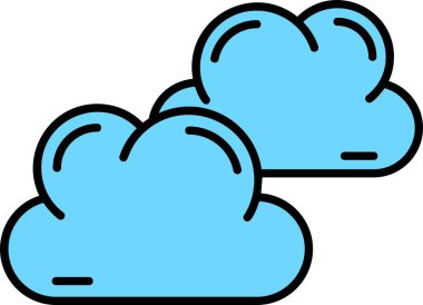 Bulut hesaplama simgesi. Basit tasarım