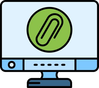 Bilgisayar faresi simgesi. Web için basit pc vektör simgeleri çizimi