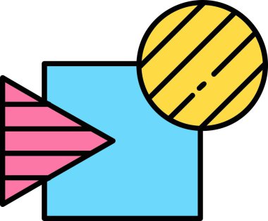 Ok simgesi. renk vektör illüstrasyonu