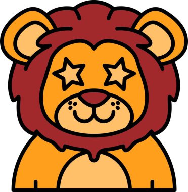 Aslan başlı şirin çizgi film.