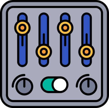 elektronik devre kartı simgesi, renk tasarımı