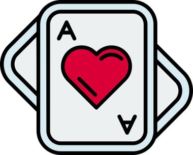 Kumarhane poker ikonu - taslak biçimi