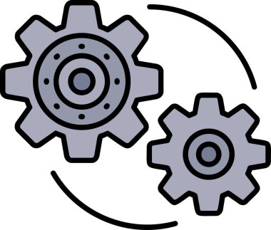 Dişliler. Web simgesi basit illüstrasyon