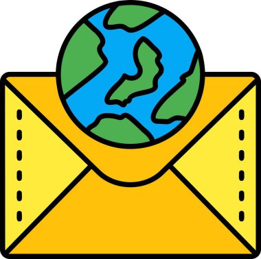 Küresel posta vektör simgesi