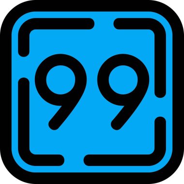 9 9 simgesinin vektör illüstrasyonu