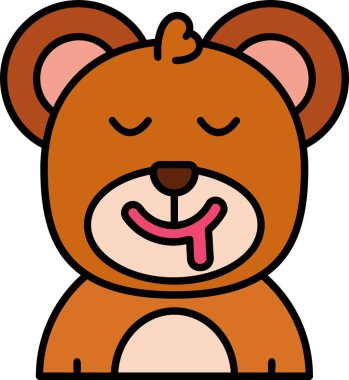 Çizgi film ayısının vektör çizimi