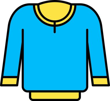 Ceket simgesi. Ceket vektör simgesi web için anahat çizimi