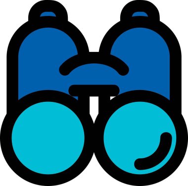 Dürbün gözlüğü simgesi dosya ana hatları biçiminde