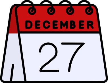 Aralık 'ın 27' siyle takvim.