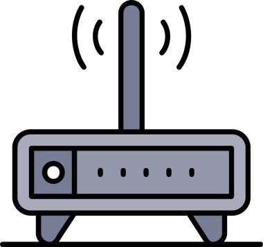 router yönlendirici vektör çizimi