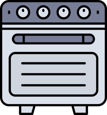 Fırın. Web simgesi basit illüstrasyon
