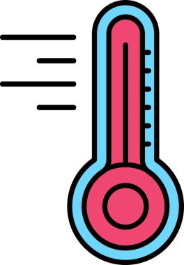 Termometre. Web simgesi basit illüstrasyon