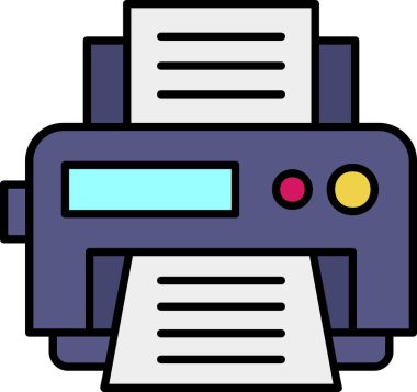 Yazıcı. Web simgesi basit illüstrasyon