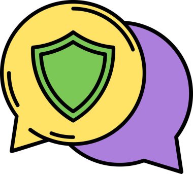 Sohbet balonu simgesi. hat sohbet baloncuk vektör rengi düz izole