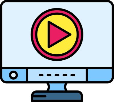 video simgesi, vektör illüstrasyonu