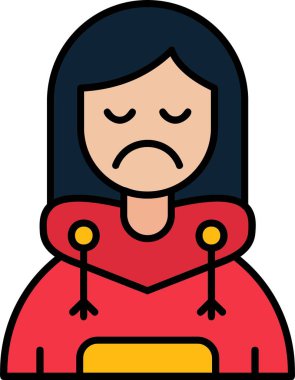 Kızıl saçlı, üzgün kadın.