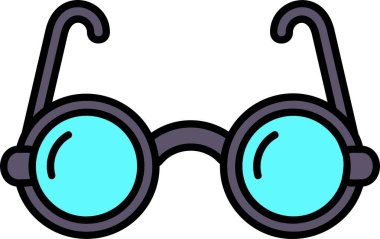 Gözlük ikonu. Vektör çizimi. gözlük simgesi