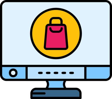 Alışveriş çevrimiçi mağaza simgesi