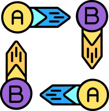 b b simgesinin vektör illüstrasyonu