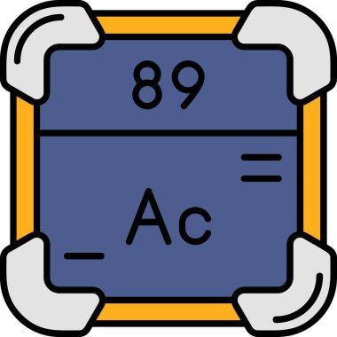 Kimyasal element simgesi, vektör illüstrasyonu