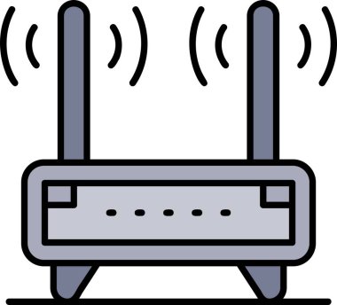 router simgesi vektör illüstrasyonu