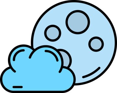 Bulut. Web simgesi basit illüstrasyon