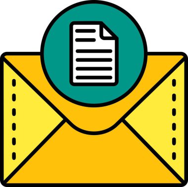 e-posta simgesi doldurulmuş - ana hatlar biçimi