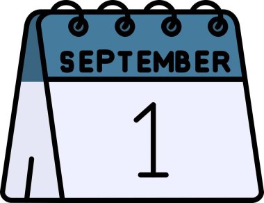 Takvim Eylül vektör illüstrasyonu