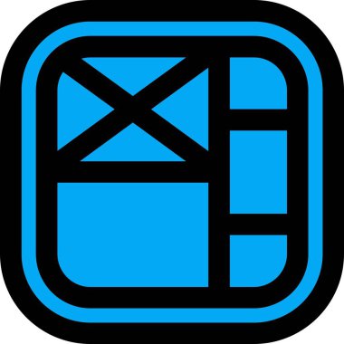 Bir kitabın mavi ve kırmızı ikonunun vektör çizimi