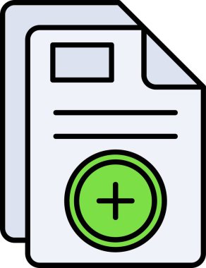 belge simgesi vektör illüstrasyonu