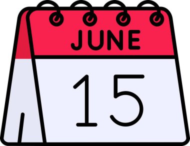 16 Temmuz takvim simgesi, vektör illüstrasyonu, takvim günü simgesi