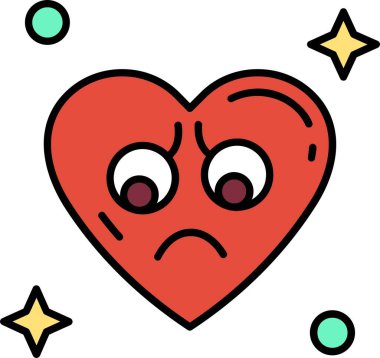 Üzgün emoji simgesi tasarım vektörü