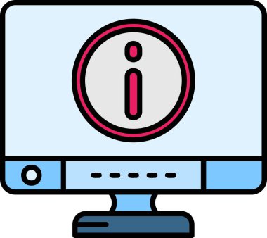 Bilgisayar. Web simgesi basit illüstrasyon