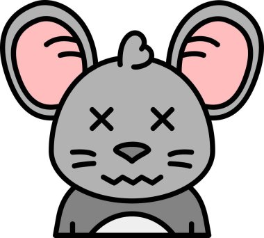 Tatlı çizgi film tavşanının vektör çizimi